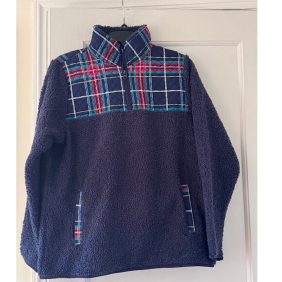 Vera Bradley Teddy Fleece Pullover Tartan Plaid - Picture 4 of 9